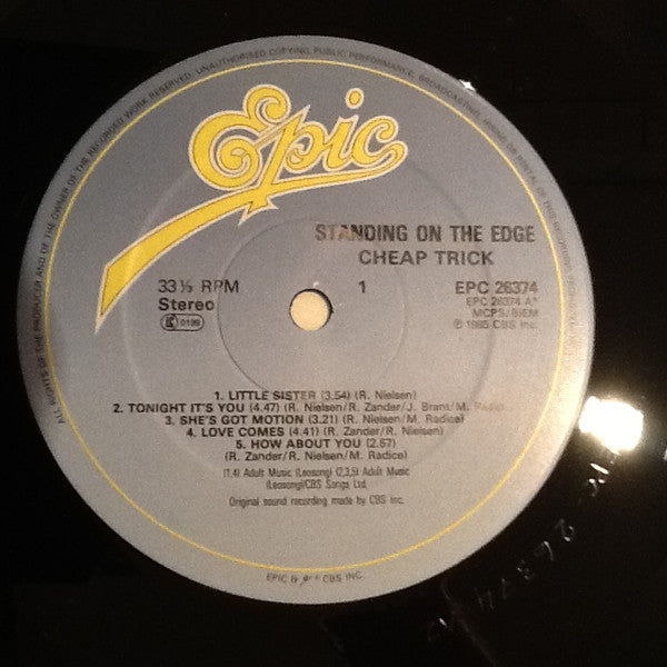 Cheap Trick : Standing On The Edge (LP, Album)