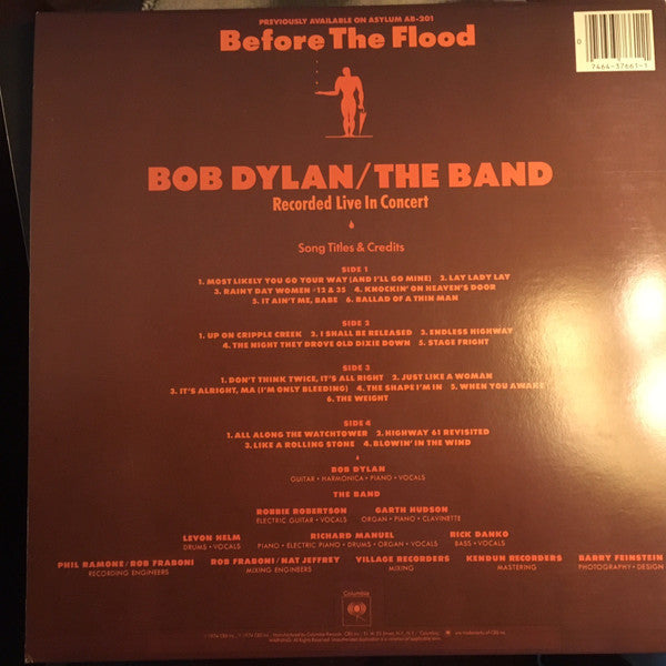 Bob Dylan / The Band : Before The Flood (2xLP, Album, RE)