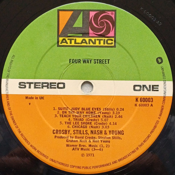 Crosby, Stills, Nash & Young : 4 Way Street (2xLP, Album, Gat)