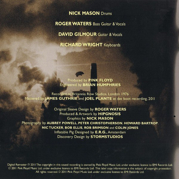 Pink Floyd : Animals (CD, Album, RE, RM, Dig)