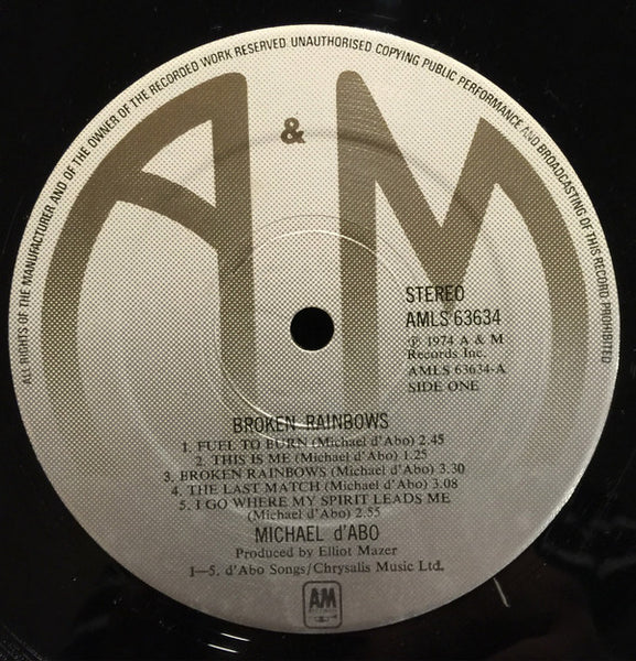 Michael d'Abo* : Broken Rainbows (LP, Album)