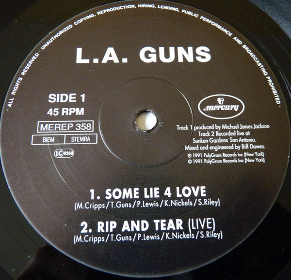 L.A. Guns : Some Lie 4 Love (10", Ltd)