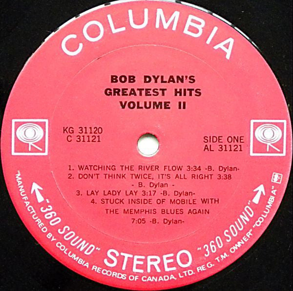 Bob Dylan : Bob Dylan's Greatest Hits Volume II (2xLP, Comp, Gat)