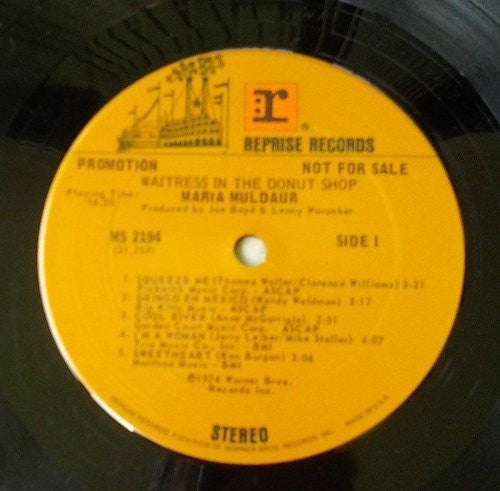Maria Muldaur : Waitress In A Donut Shop (LP, Album, Promo)