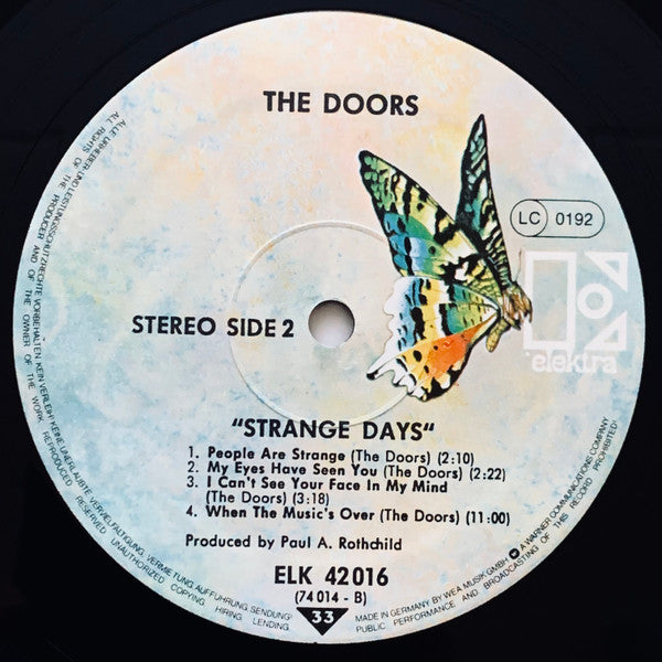 The Doors : Strange Days (LP, Album, RE)