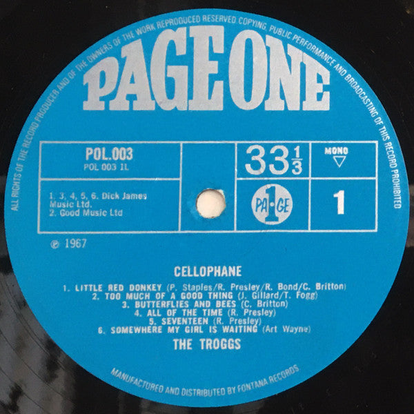 The Troggs : Cellophane (LP, Album, Mono)