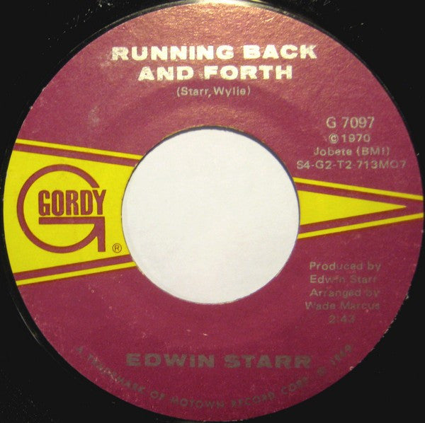 Edwin Starr : Time / Running Back And Forth (7")