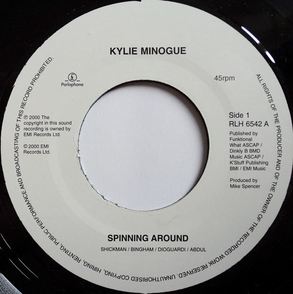 Kylie Minogue : Spinning Around (7")