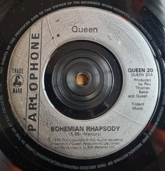 Queen : Bohemian Rhapsody / These Are The Days Of Our Lives (7", Single, MP, Sol)