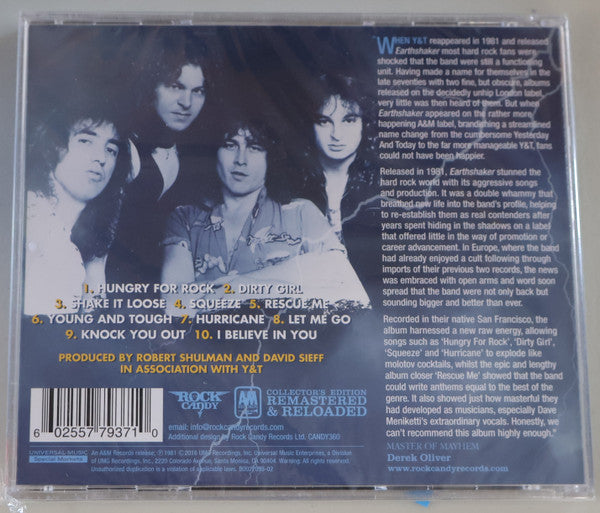 Y & T : Earthshaker (CD, Album, RE, RM)
