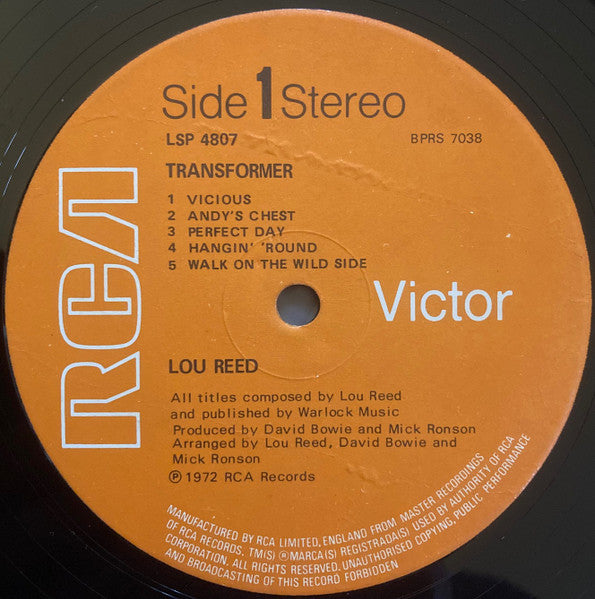Lou Reed : Transformer (LP, Album, Lam)