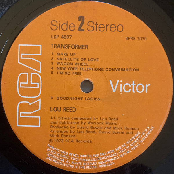 Lou Reed : Transformer (LP, Album, Lam)