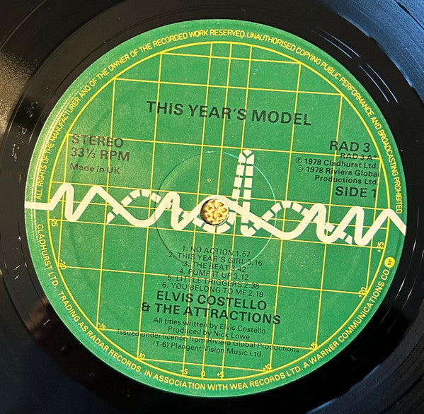 Elvis Costello & The Attractions : This Year's Model (LP, Album)