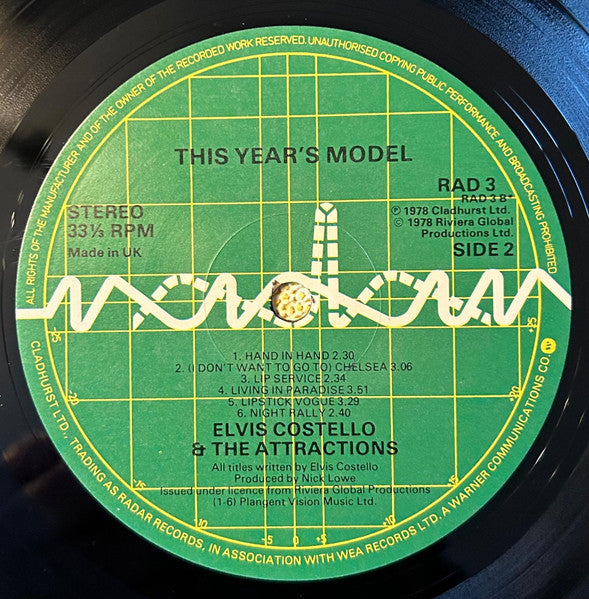 Elvis Costello & The Attractions : This Year's Model (LP, Album)