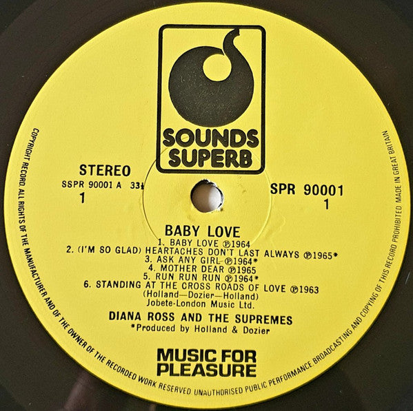 The Supremes : Baby Love (LP, Comp)