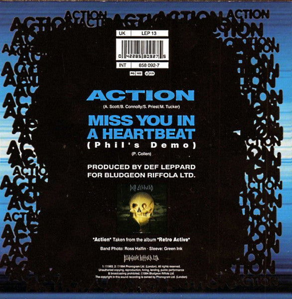 Def Leppard : Action (7", Single, Sil)
