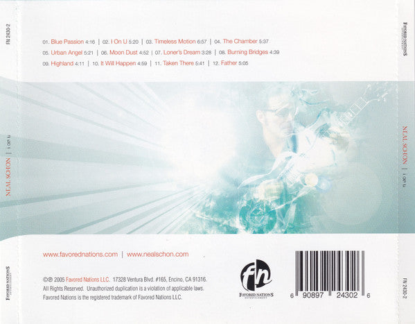 Neal Schon : I On U (CD, Album)