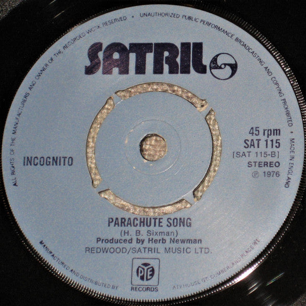 Incognito (12) : Happy Days (7", Single, Pus)