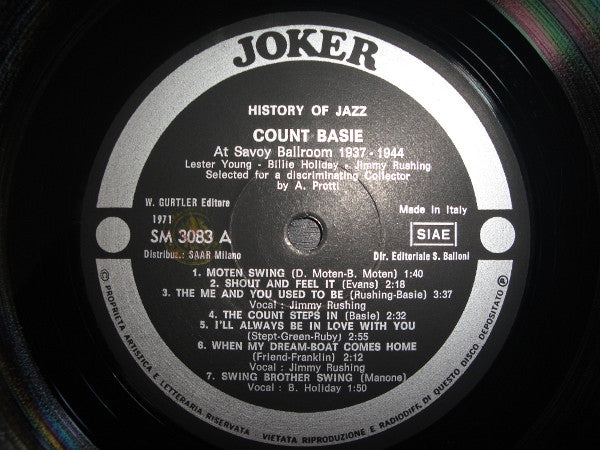 Count Basie : At Savoy Ballroom 1937-1944 (LP, Comp)