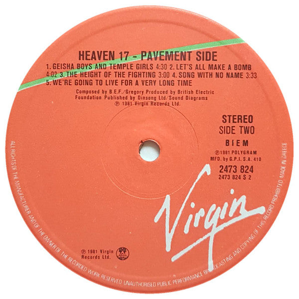 Heaven 17 : Penthouse And Pavement (LP, Album)