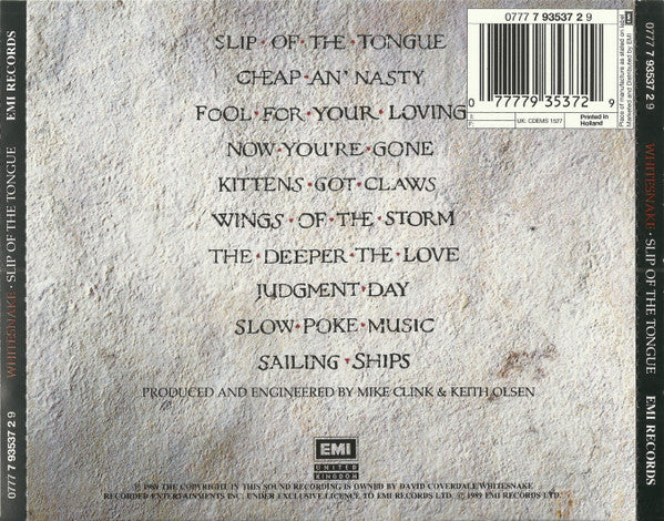 Whitesnake : Slip Of The Tongue (CD, Album)