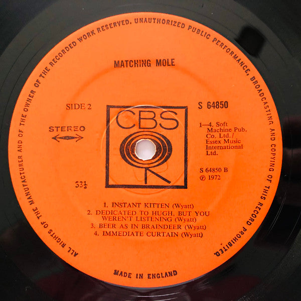 Matching Mole : Matching Mole (LP, Album, Tex)