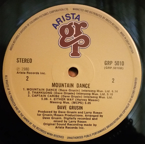 Dave Grusin : Mountain Dance (LP, Album)