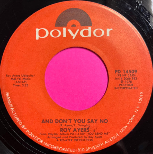 Roy Ayers : Get On Up, Get On Down / And Don't You Say No (7", Spe)