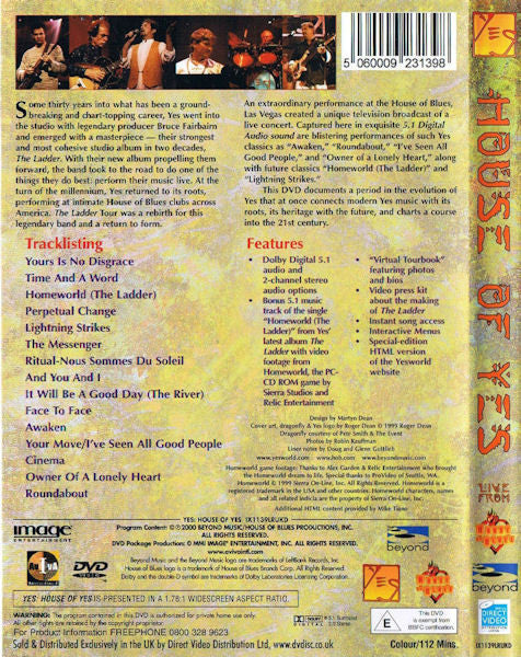 Yes : House Of Yes - Live From House Of Blues (DVD-V)