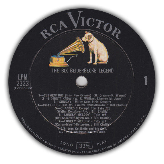 Bix Beiderbecke : The Bix Beiderbecke Legend (LP, Comp, Mono)