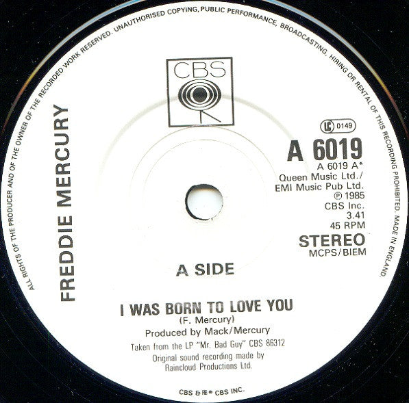Freddie Mercury : I Was Born To Love You (2x7", Single)