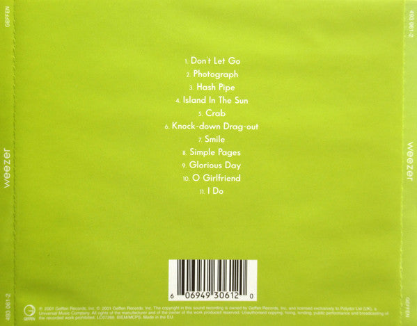 Weezer : Weezer (CD, Album, S/Edition)
