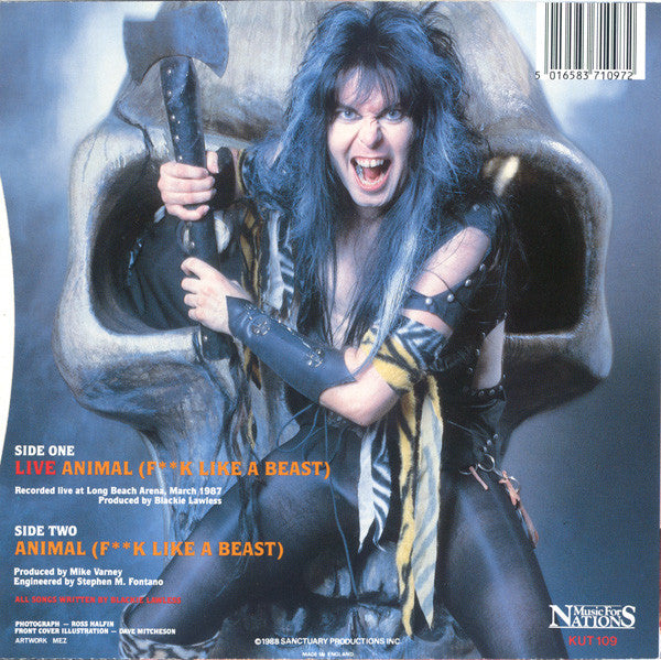 W.A.S.P. : Live Animal (F**k Like A Beast) (7", Single)