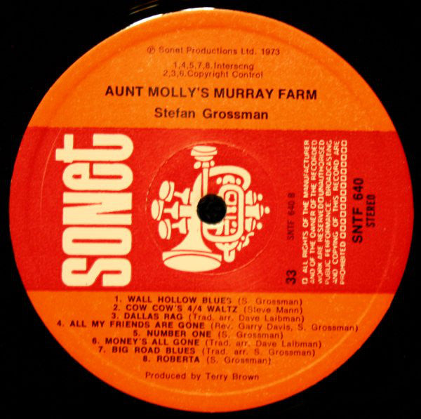 Stefan Grossman : Aunt Molly's Murray Farm (LP, Album, RE)