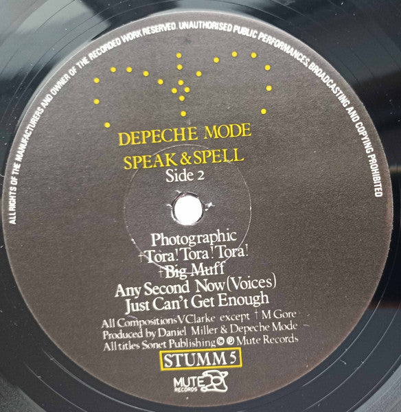 Depeche Mode : Speak & Spell (LP, Album, RP, Orl)