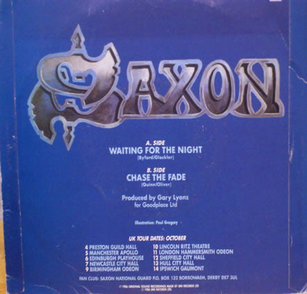 Saxon : Waiting For The Night (7", Single)