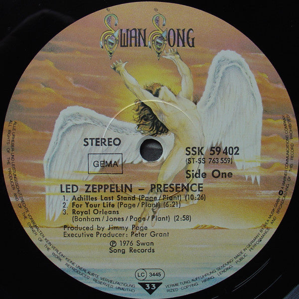 Led Zeppelin : Presence (LP, Album, RP, Gat)