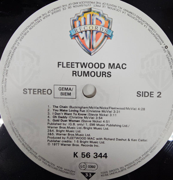Fleetwood Mac : Rumours (LP, Album, RE)