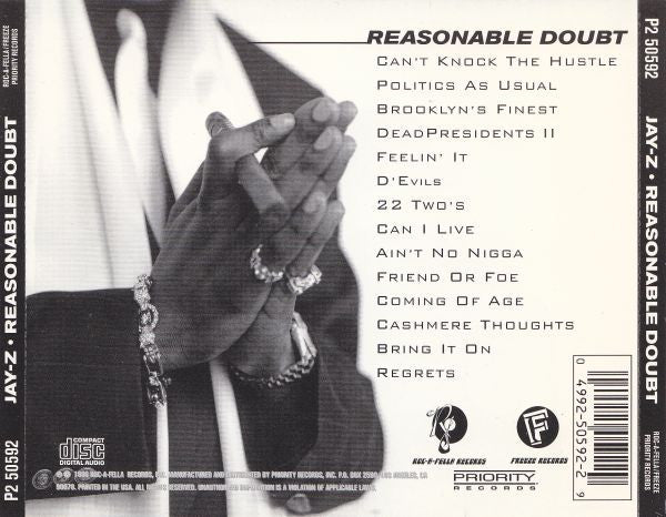 Jay-Z : Reasonable Doubt (CD, Album)
