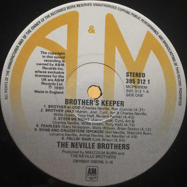 The Neville Brothers : Brother's Keeper (LP, Album)