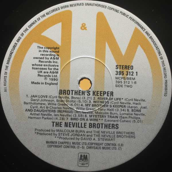The Neville Brothers : Brother's Keeper (LP, Album)
