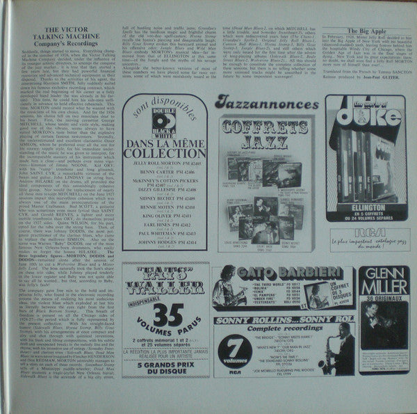 Jelly Roll Morton : The Complete Jelly Roll Morton Vol. 1/2 (1926-1927) (2xLP, Album, Comp, Whi)