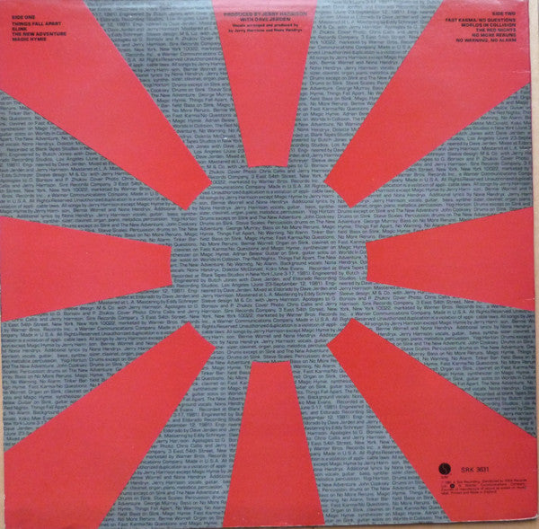 Jerry Harrison : The Red And The Black (LP, Album)