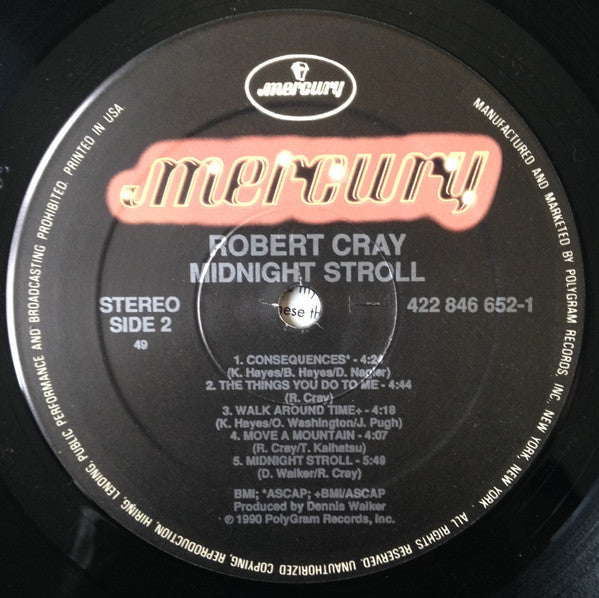 Robert Cray : Midnight Stroll (LP, Album, 49 )