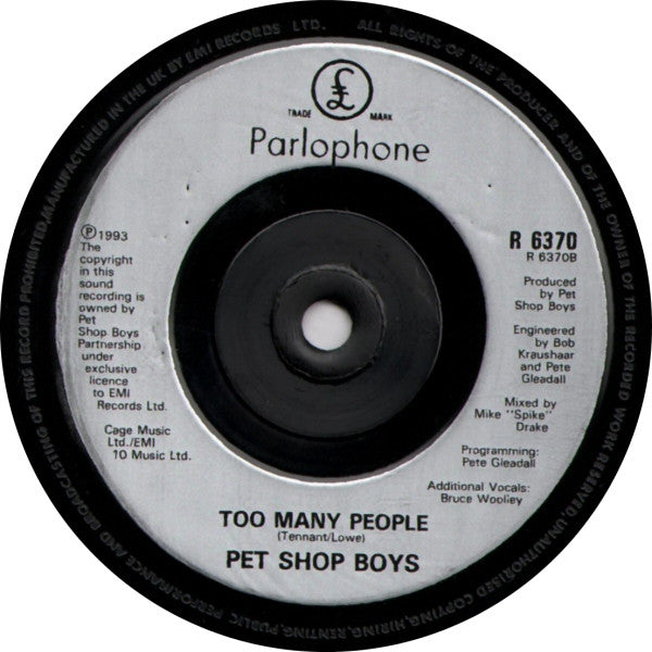 Pet Shop Boys : I Wouldn't Normally Do This Kind Of Thing (7", Single)