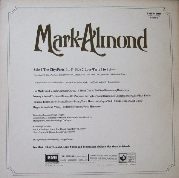 Mark-Almond : Mark-Almond (LP, Album)