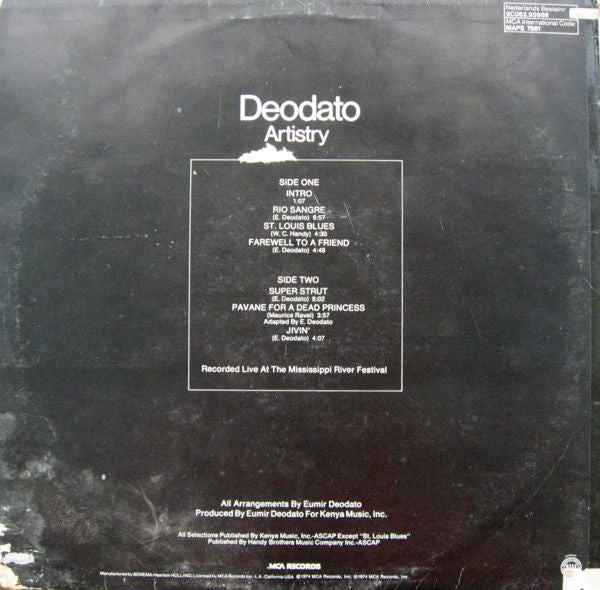 Deodato* : Artistry (LP, Album)