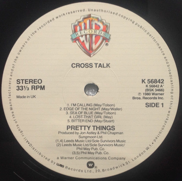 Pretty Things* : Cross Talk (LP, Album)