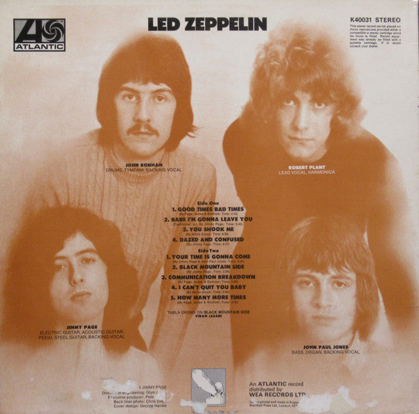 Led Zeppelin : Led Zeppelin (LP, Album, RE, Tra)
