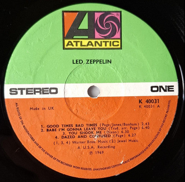 Led Zeppelin : Led Zeppelin (LP, Album, RE, Tra)